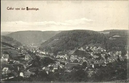 Calw Blick von der Sausteige Kat. Calw