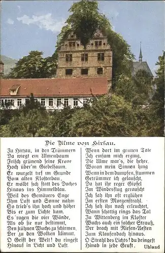 kk14436 Hirsau Schlossruine mit Ulme Gedicht Kategorie. Calw Alte Ansichtskarten