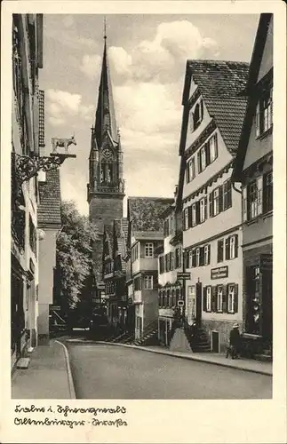 kk14455 Calw Altenburger Strasse mit Kirche Kategorie. Calw Alte Ansichtskarten