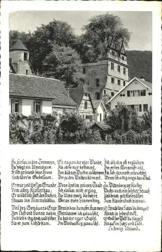 kk14458 Hirsau Schlossruine mit Ulme Kategorie. Calw Alte Ansichtskarten