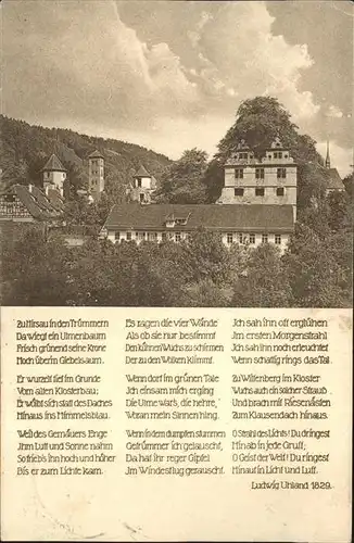 kk14513 Hirsau Schlossruine mit Ulme Kategorie. Calw Alte Ansichtskarten
