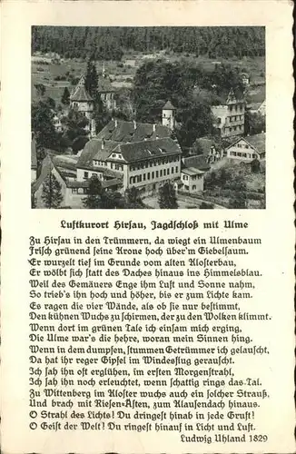 kk14515 Hirsau Jagdschloss mit Ulme Kategorie. Calw Alte Ansichtskarten