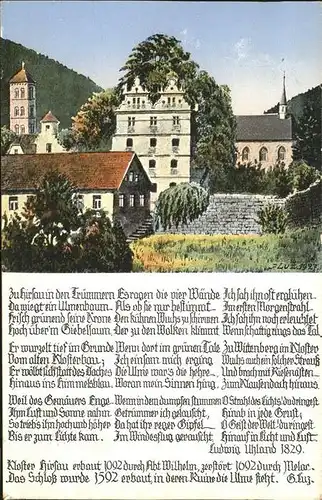 kk14552 Hirsau Schlossruine mit Ulme Kategorie. Calw Alte Ansichtskarten