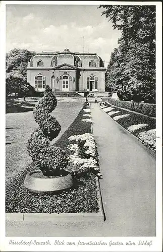 kk14566 Duesseldorf Blick vom franz Garten zum Schloss in D-Benrath Kategorie. Duesseldorf Alte Ansichtskarten