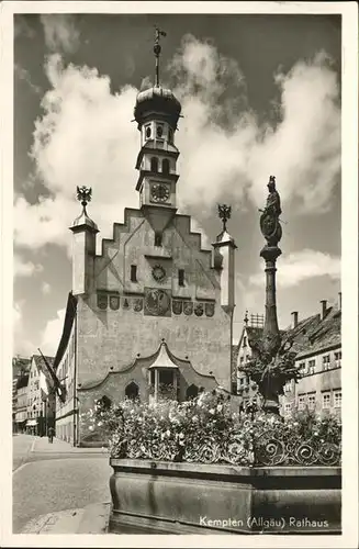Kempten Allgaeu Rathaus mit Brunnen Kat. Kempten (Allgaeu)