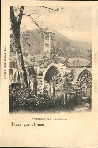 Hirsau Kloster Kreuzgaenge mit Eulenturm Kat. Calw