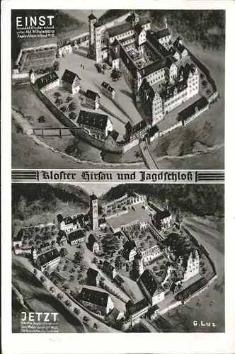 kk14631 Hirsau Kloster und Jagdschloss   einst und jetzt Kategorie. Calw Alte Ansichtskarten