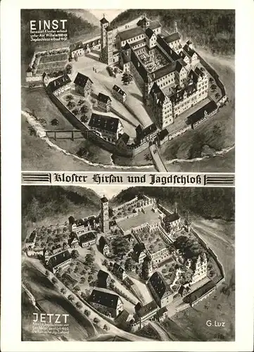 kk14651 Hirsau Kloster Hirsau und Jagdschloss   einst und jetzt Kategorie. Calw Alte Ansichtskarten