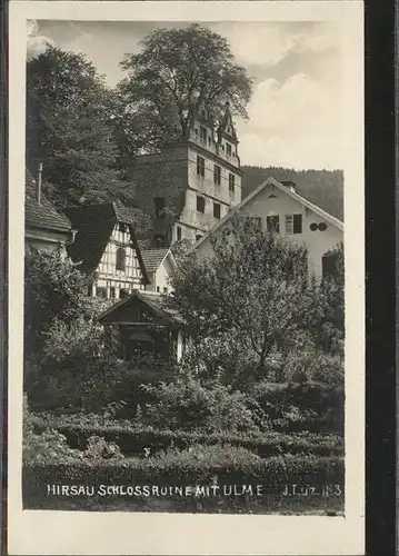 kk14688 Hirsau Schlossruine mit Ulme Kategorie. Calw Alte Ansichtskarten