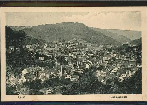 kk14694 Calw Gesamtansicht Kategorie. Calw Alte Ansichtskarten