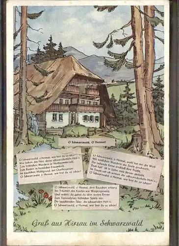 kk14698 Hirsau Schwarzwaldhaus Text Zeichnung Kategorie. Calw Alte Ansichtskarten