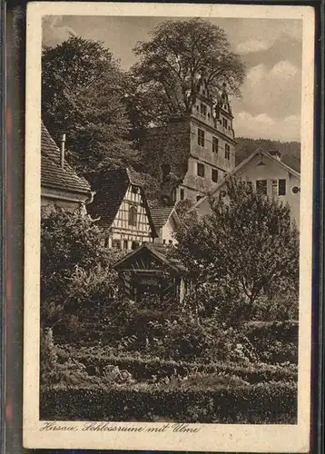 kk14706 Hirsau Schlossruine mit Ulme Kategorie. Calw Alte Ansichtskarten