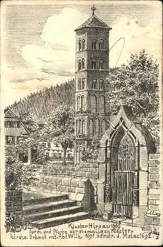Hirsau Kloster Hirsau Turm und Pforte der ehem Klosterkirche Kat. Calw