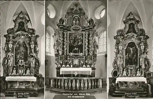 Maria Eck Kloster St. Anna Altar Gnadenbild Kat. Siegsdorf