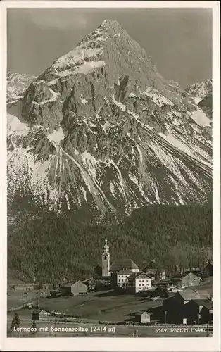 Lermoos Tirol Teilansicht mit Sonnenspitze Kat. Lermoos