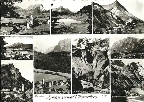 Bregenz Vorarlberg Bregenzer Wald Schoppernau Koerbersee Damuels Schwarzenberg Au Bezau Schroecken Bad Hopfreben Kat. Bregenz