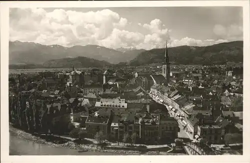 Villach Kaernten Gesamtansicht mit Mangart Julische Alpen Kat. Villach