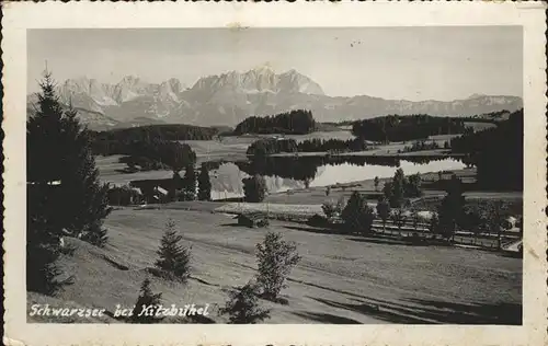 Kitzbuehel Tirol Panorama mit Schwarzsee und Alpenblick Kat. Kitzbuehel