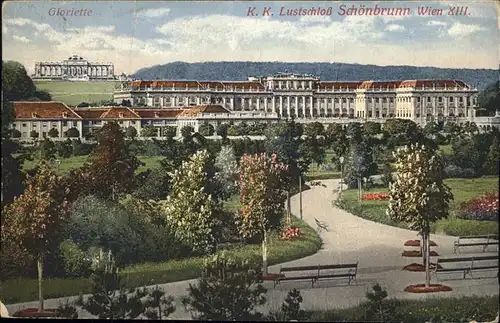 Wien Lustschloss Gloriette im Schlossgarten Schoenbrunn  Kat. Wien
