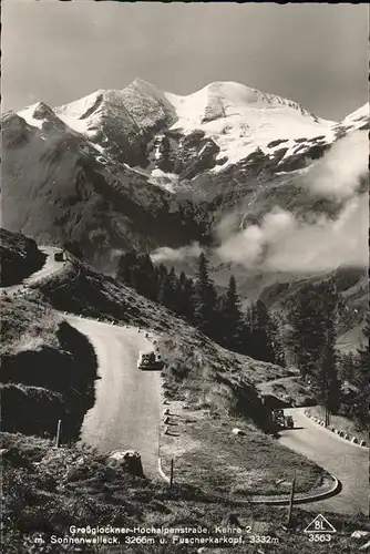 Heiligenblut Kaernten Grossglockner Hochalpenstrasse mit Sonnenwelleck und Fuscherkarkopf Hohe Tauern Kat. Heiligenblut