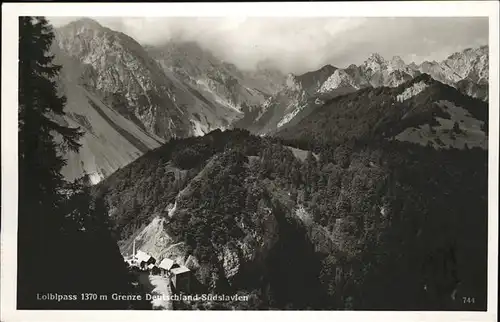 Ferlach Kaernten Loilpass Grenze Deutschland Suedslavien Karawanken Kat. Ferlach