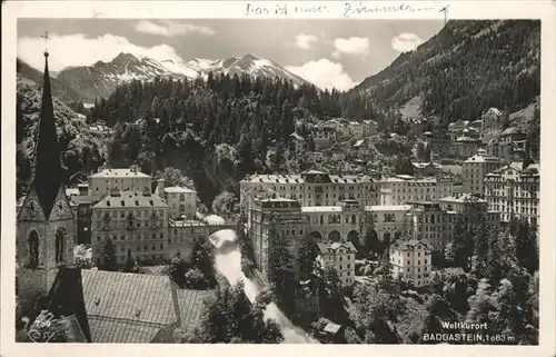 Bad Gastein Blick ueber die Stadt Kat. Bad Gastein