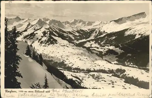 Riezlern Kleinwalsertal Vorarlberg Blick vom Soellereck Kat. Mittelberg