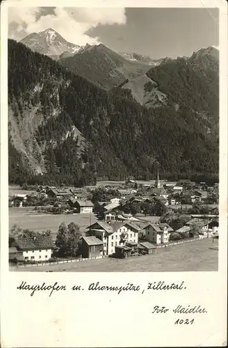 Mayrhofen Zillertal Panorama mit Ahornspitze Kat. Mayrhofen