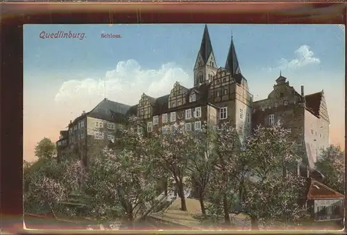Quedlinburg Harz Sachsen Anhalt Schloss Kat. Quedlinburg