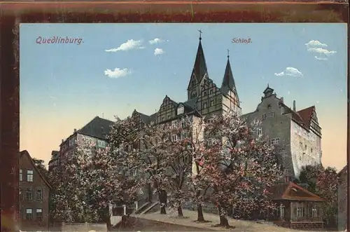 Quedlinburg Harz Sachsen Anhalt Schloss Kat. Quedlinburg