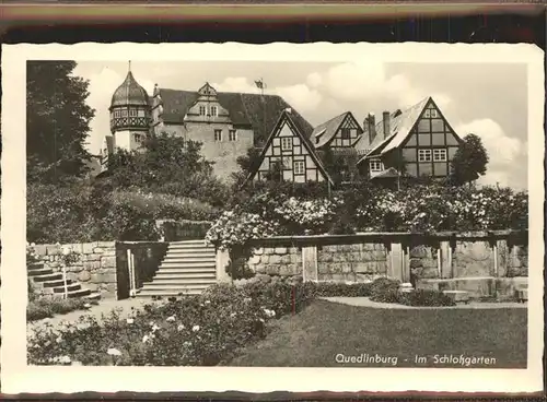 Quedlinburg Harz Sachsen Anhalt Im Schlossgarten Kat. Quedlinburg