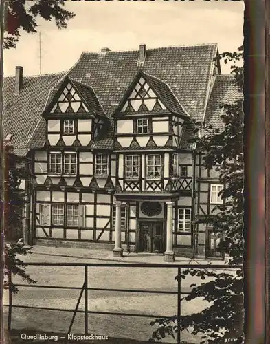 Quedlinburg Harz Sachsen Anhalt Klopstockhaus Kat. Quedlinburg