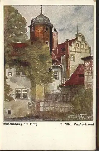 Quedlinburg Harz Sachsen Anhalt Altes Landratsamt Kat. Quedlinburg