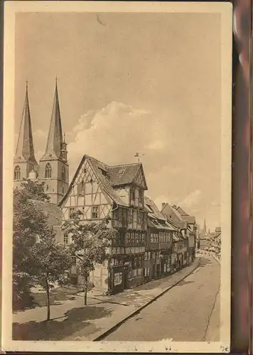 Quedlinburg Harz Sachsen Anhalt Steinweg Nicolaikirche Kat. Quedlinburg