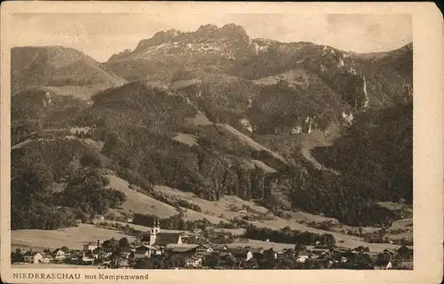 Aschau Chiemgau Niederaschau mit Kampenwand Kat. Aschau i.Chiemgau