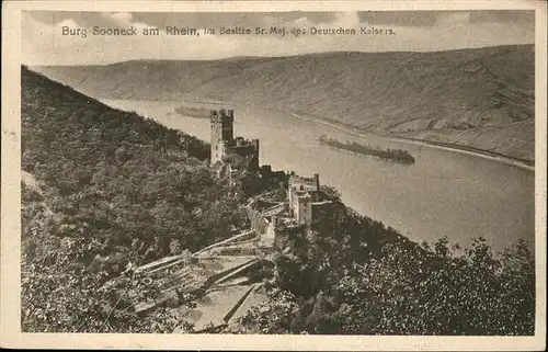 Bingen Rhein Burg Sooneck am Rheind  Kat. Bingen am Rhein