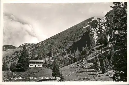 Aschau Chiemgau Geigelstein Prienerhuette Kat. Aschau i.Chiemgau