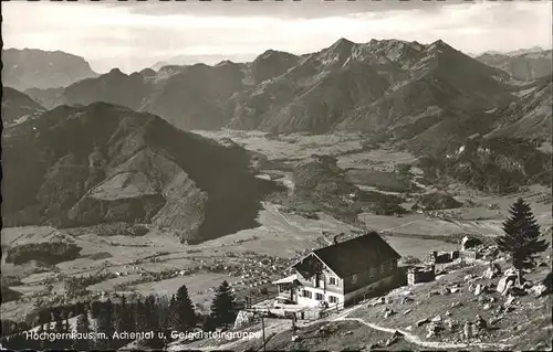 Marquartstein Hochgernhaus Achental Geigelsteingruppe Kat. Marquartstein