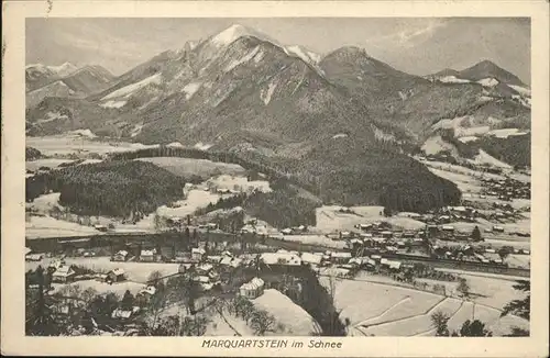 Marquartstein Fliegeraufnahme im Schnee Kat. Marquartstein