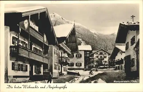 Marquartstein Neujahrskarte im Schnee Kat. Marquartstein