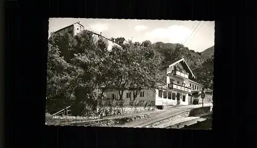 wz78973 Marquartstein Cafe Schlossberg mit Burg Kategorie. Marquartstein Alte Ansichtskarten