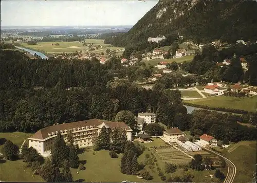 Marquartstein Fliegeraufnahme Kneippsanatorium Chiemgau  Kat. Marquartstein