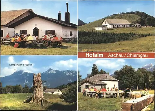 Aschau Chiemgau Hofalm Terrasse Kampenwand Kat. Aschau i.Chiemgau