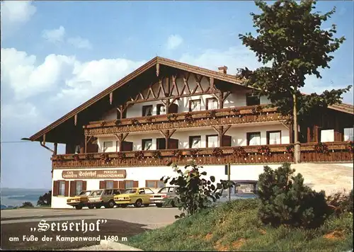 wz79054 Kampenwand Chiemgau Cafe Hotel Seiserhof Woerndl Autos  Kategorie. Aschau i.Chiemgau Alte Ansichtskarten