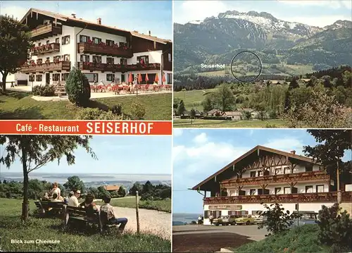 wz79055 Kampenwand Chiemgau Cafe Hotel Seiserhof Woerndl Autos  Kategorie. Aschau i.Chiemgau Alte Ansichtskarten