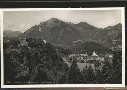 Marquartstein Hochplatte Geigelstein Kat. Marquartstein