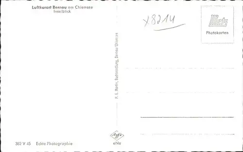 Bernau Chiemsee Inselblick Kat. Bernau a.Chiemsee