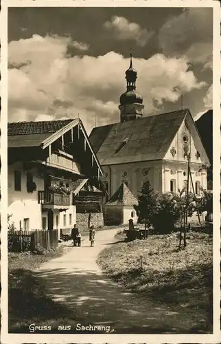 Sachrang Chiemgau Dorfstrasse Kinder Kat. Aschau i.Chiemgau