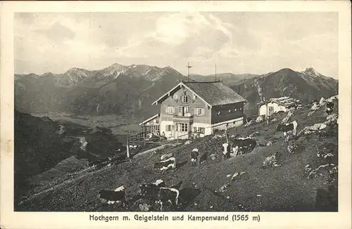 Kampenwand Chiemgau Hochgernhaus Geigelstein Kuehe Kat. Aschau i.Chiemgau