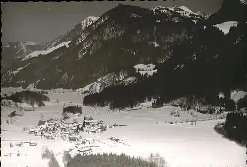 Sachrang Chiemgau Fliegeraufnahme im Schnee Kat. Aschau i.Chiemgau